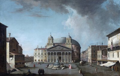 Udsigt over Pantheon i Rom par Fabris, Jacopo (1689-1761). Olie på lærred, størrelse: 73x112,4, , Privat samling af Jacopo Fabris