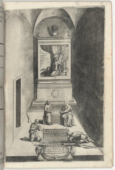 Interiør af Maria Magdalenas kapel [plade H] af Jacopo Ligozzi