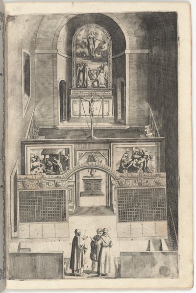 Den lille kirkes indre [plade F] af Jacopo Ligozzi