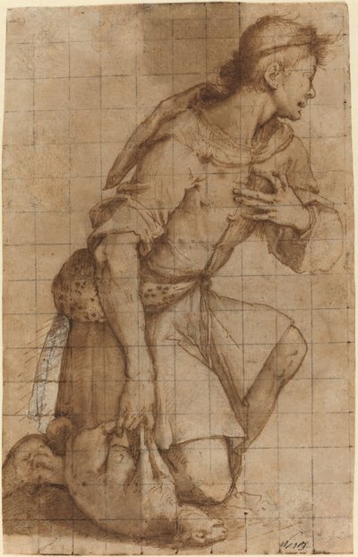 Knælende hyrde af Jacopo Ligozzi
