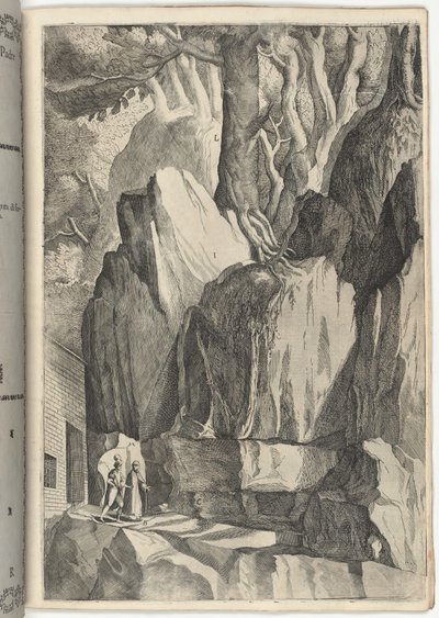 Stedet for Sankt Frans seng og oratorium [plade R] af Jacopo Ligozzi