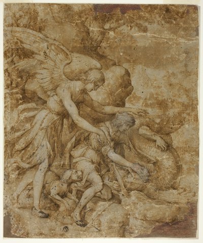 Tobias og Angel Raphael af Jacopo Ligozzi