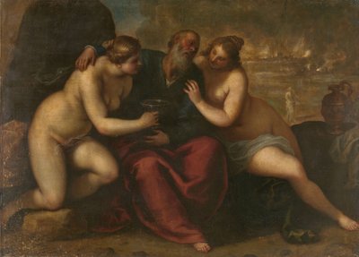 Lot og hans døtre af Jacopo Palma (il Giovane)