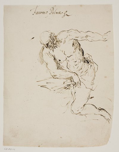 Knælende St. Jerome læser af Jacopo Palma