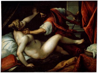 Tarquinius og Lucretia, 16. eller begyndelsen af 1600-tallet af Jacopo Palma
