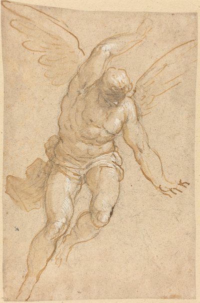 En flyvende engel af Jacopo Palma il Giovane