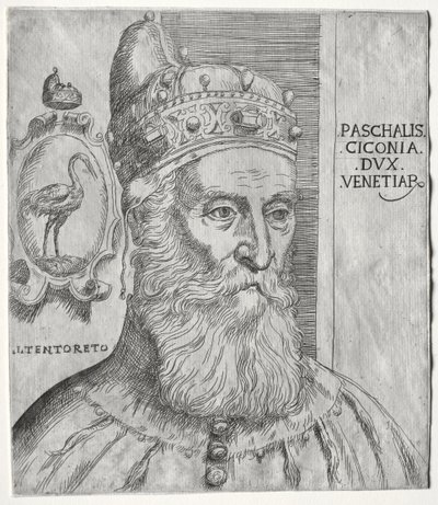 Portræt af Pasquale Cicogna, doge af Venedig. af Jacopo Palma il Giovane