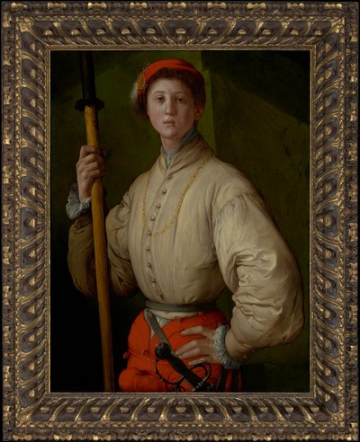 Portræt af en hellebardist (Francesco Guardi) af Jacopo Pontormo