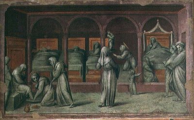 Kvindesektionen i Sankt Matthæus-hospitalet (fresko) af Jacopo Pontormo