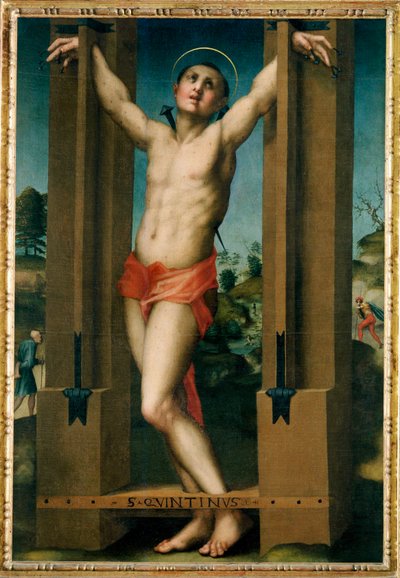 Den hellige Quentins martyrium (maleri på lærred) af Jacopo Pontormo