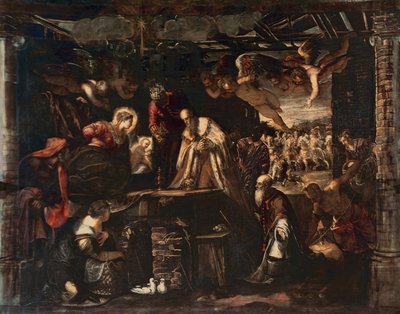 Tilbedelse af Magi af Jacopo Robusti Tintoretto