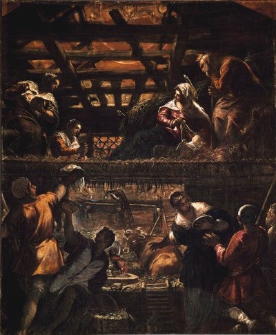 Tilbedelse af hyrderne af Jacopo Robusti Tintoretto