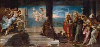 Doge Alvise Mocenigo præsenteret for Forløseren, ca. 1577 af Jacopo Robusti Tintoretto