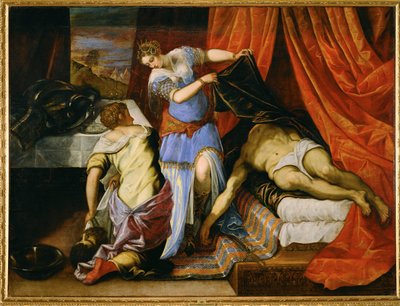 Judith og Holofernes (olie på lærred) af Jacopo Robusti Tintoretto