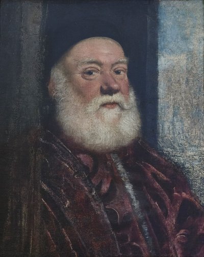 Portræt af en gammel mand, ca. 1575 (olie på lærred) af Jacopo Robusti Tintoretto