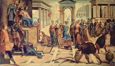Salomon og Dronningen af Saba af Jacopo Robusti Tintoretto