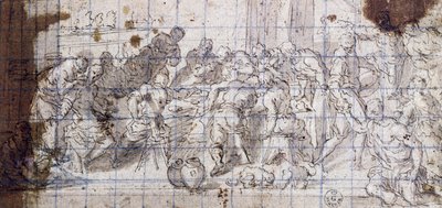 Studie til ægteskab i Cana af Jacopo Robusti Tintoretto