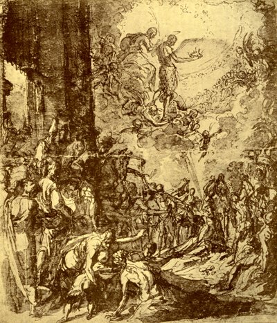 Study for the Martyrdom of St Stephen, af Tintoretto, 1913. af Jacopo Robusti Tintoretto