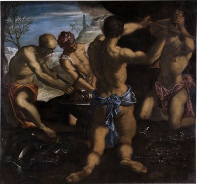 Vulkans smedje, 1576-1577. af Jacopo Robusti Tintoretto