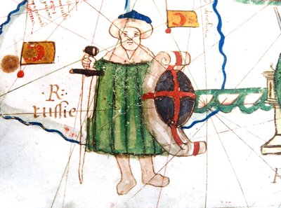 Udsnit af Tyrkiet fra et renæssancekort over Europa, Jacopo Russo (efter), 1528 af Jacopo Russo