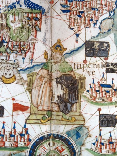 Den hellige romerske kejser, detalje fra et renæssancekort over Europa, Jacopo Russo af Jacopo Russo