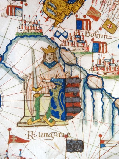 Renæssancekort over Europa, Jacopo Russo (efter), 1528 af Jacopo Russo