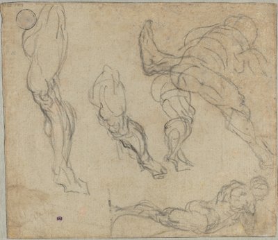 Figurer og ben (verso) af Jacopo Tintoretto