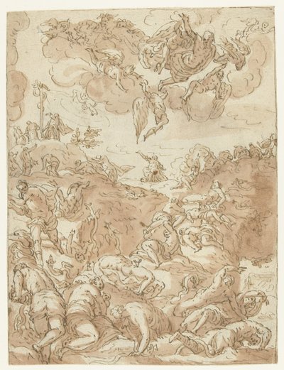 Opførelse af kobberslangen af Jacopo Tintoretto
