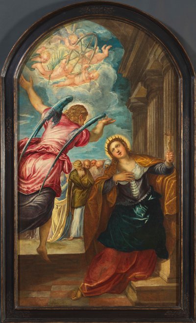 Englen forudsiger Saint Catherine af Alexandria om hendes martyrium, 1570