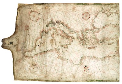 Middelhavet og Sortehavet 1546 af Jacopo Vesconte Maggiolo