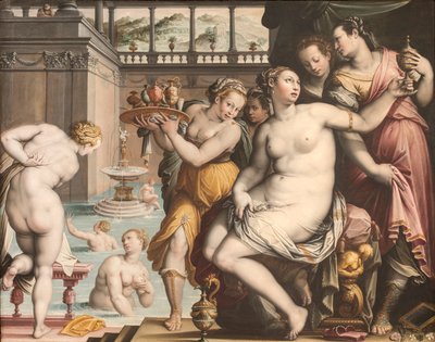 Bathsheba ved hendes bad, 1573-1574. af Jacopo Zucchi