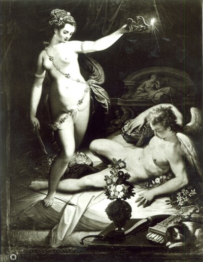 Psyche Overraskende Amor af Jacopo Zucchi