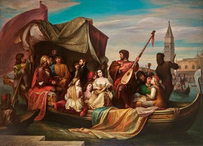 Giovanni Bellini og Albrecht Dürer fejres af venetianske kunstnere af Jacopo de Andrea