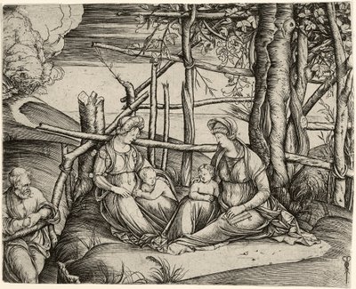Den hellige familie med St. Elisabeth og Johannesknaben af Jacopo de Barbari