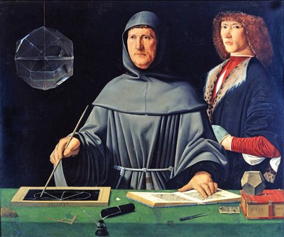 Italiensk: Portræt af Luca Pacioli Portræt af Luca Pacioli af Jacopo de