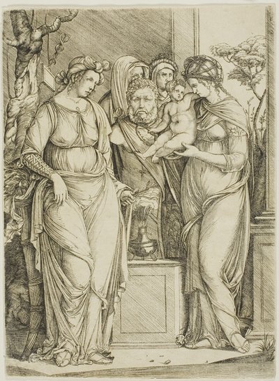 Offer til Priapus, den store tallerken af Jacopo de