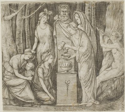 Offer til Priapus, den mindre tallerken af Jacopo de