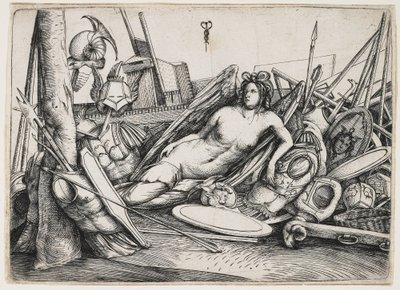Sejr liggende blandt trofæer af Jacopo de Barbari