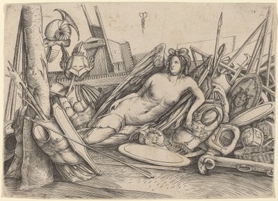 Victory Reclining Midt Trofæer, ca. 15001503. af Jacopo de Barbari