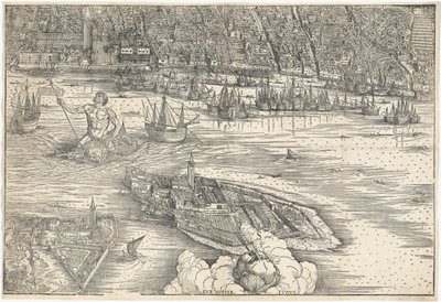 Udsigt over Venedig [nederste midterblok], 1500. af Jacopo de Barbari
