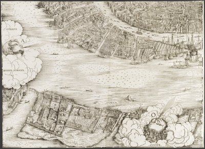 Udsigt over Venedig [nederste venstre blok], 1500. af Jacopo de Barbari
