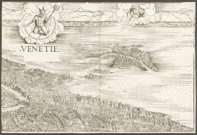 Udsigt over Venedig [øverste midterblok], 1500. af Jacopo de Barbari