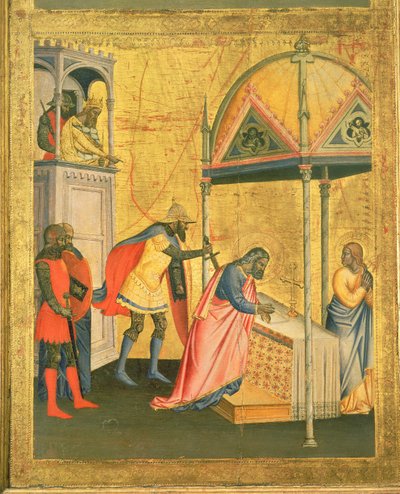 The Martyrium of St. Matthew, from the Altertavle of St. Matthew and Scenes from his Life, c.1367-70 (tempera on panel) af Jacopo di Cione