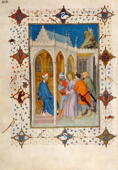 MS 11060-11061 Korsets timer: Prime, Kristus foran Pilatus, fra 