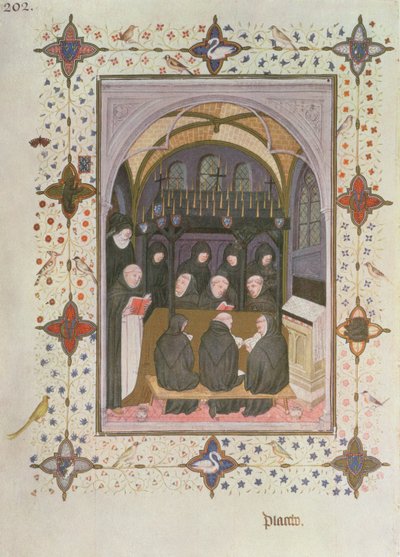 MS 11060-11061 De dødes kontorer: begravelsesceremonier af Jacquemart de Hesdin