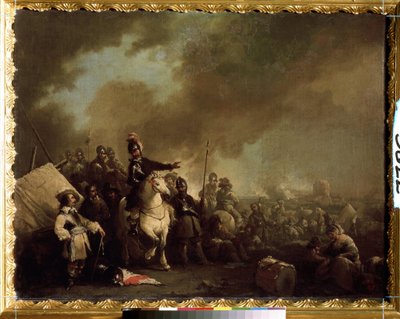 ""Militærlejren under belejringen"" (Militærlejr under belejringen) Maleri af Jacques Courtois dit le Bourguignon (1621-1676) 1600-tallets statslige friluftsmuseum Tsarskoye Selo, Sankt Petersborg af Jacques Courtois
