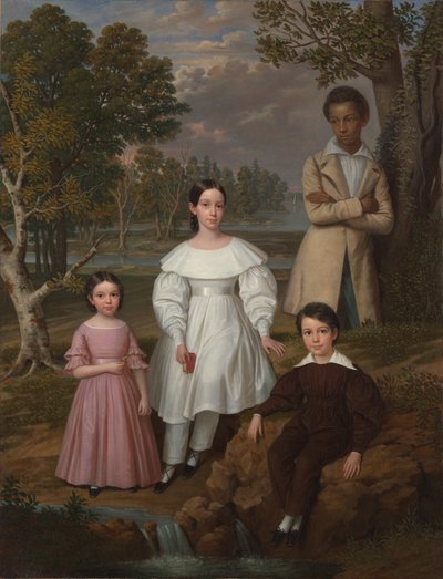 Bélizaire og Frey-børnene, ca. 1837 (olie på lærred) af Jacques (attr. to) Amans