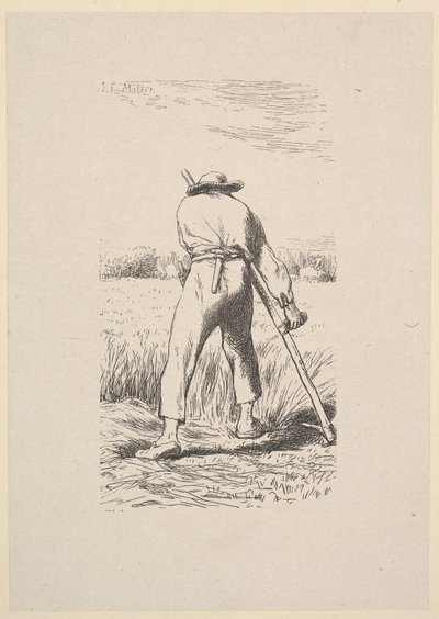 The Wheat Reaper, 1853. af Jacques Adrien Lavieille