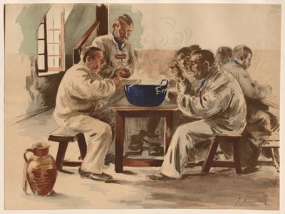 La Soupe à la Chambre, 1899. af Jacques Baseilhac