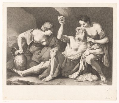 Lot beruset af sine døtre af Jacques Beauvarlet